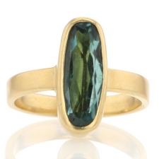 Blue Green Tourmaline 18k Ring Image