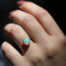 18k Australian White Opal Ring Image