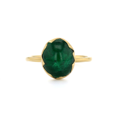 Emerald 18k gold Egg Ring Image