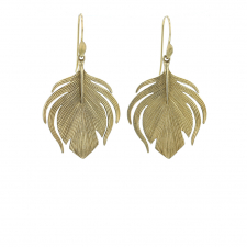 14k Gold Small Peacock Earrings
