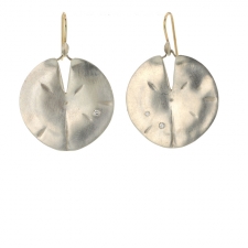 Large Silver Lilly Pad Earrings Image
