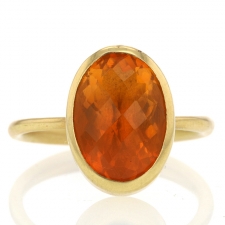 Oval Fire Opal Gold Ring Image