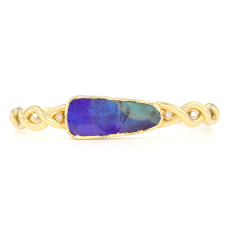 Gold Twist Boulder Opal Cuff Bracelet Image