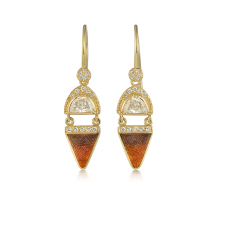 Diamond Enamel Earrings