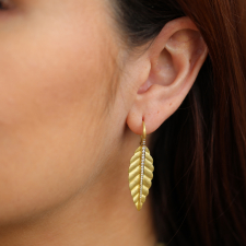 Maya Leaf Diamond Earrings Image