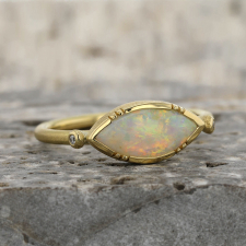 Marquise Opal 18k Gold Ring