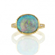 Australian Crystal Opal Gold Ring Image