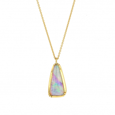 Pipe Opal 18k Gold Necklace