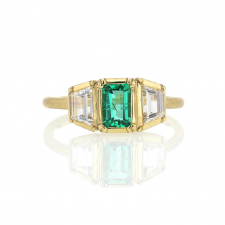 Harmony Emerald Diamond 18k Gold Ring Image