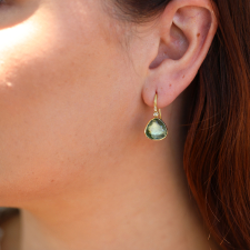 Prasiolite Quartz Orbit Earrings