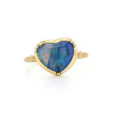 Boulder Opal Heart Ring Image