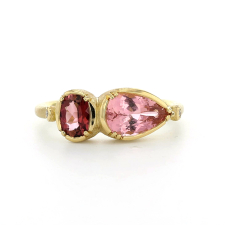 Pink Tourmaline Harmony Teardrop Ring