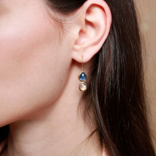 Orbit Blue Grey Sapphire Earrings Image
