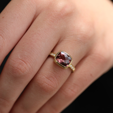 Pink Tourmaline Orbit Diamond Band Ring Image
