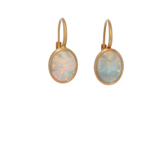 Opal 18k Rose Gold Lever Earrings Image