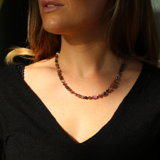 Multi-Color Tourmaline Silk Cord Necklace Image