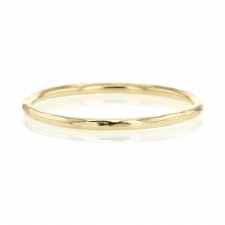 Hammered 14k Gold Thin Band Ring Image