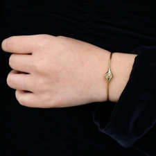 Pear Diamond 18k Gold Cuff Bracelet Image
