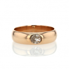Rose Gold Diamond Cognac Diamond Band Ring Image