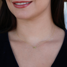 Baguette Diamond 18k Gold Necklace