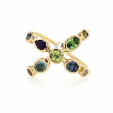 Multi Gemstone Croisee Ring