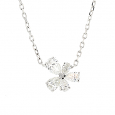Diamond Butterfly 18k White Gold Necklace Image