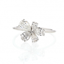 Diamond Butterfly 18k White Gold Ring Image