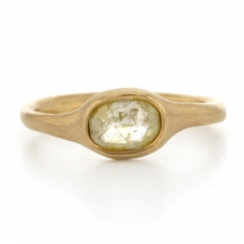 Yellow Rose Cut Diamond Gold Ring Image