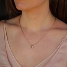 Pale Yellow Grey Diamond Necklace Image