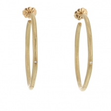 Perfect Gold Hoops with Diamonds Image