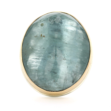 Large oval Faceted Aquamarine Ring Image