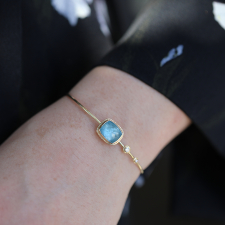 Rectangular Aquamarine Bracelet Image