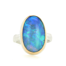 Vertical Australian Opal Ring