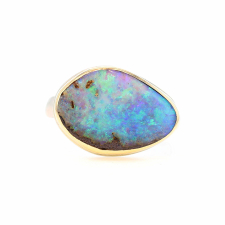 Boulder Opal Asymmetrical Ring