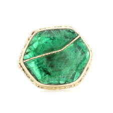 All Gold Emerald Fusion Ring Image