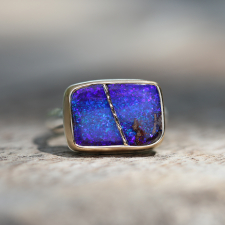 Rectangular Boulder Opal Fusion Ring Image