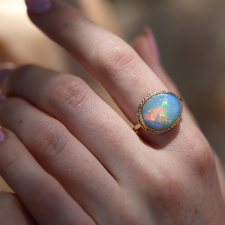 Mintabie Australian Opal Gold Ring Image