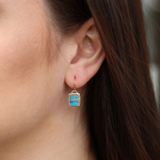 Australian Opal 14k Gold Earrings Image