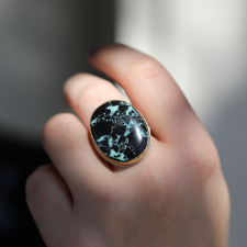 Black Buffalo Turquoise Ring Image