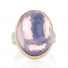 Verticaql Lavender Amethyst Rose Gold Ring Image
