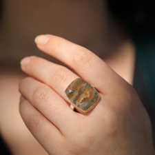 Turkish Drusy Ring with Diamond Image