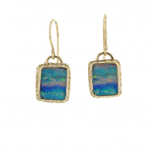 Australian Opal 14k Gold Earrings Image