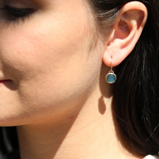 14k gold Rose Cut Labradorite Earrings Image