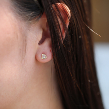 Trillium Diamond Gold Stud Earrings Image