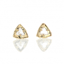Trillium Diamond Gold Stud Earrings Image