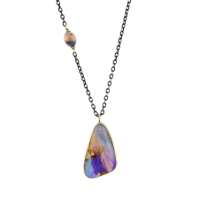 Asymmetrical Boulder Opal Necklace