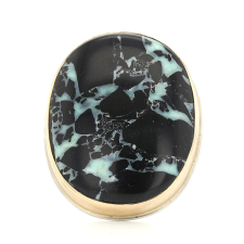 Black Buffalo Turquoise Ring Image