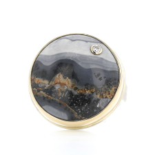 Maligano Jasper Ring with Diamond Accent