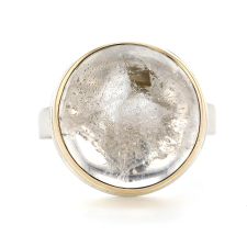 Positive Quartz Silver and Gold Ring Image