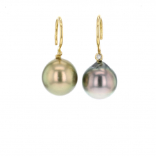 Mixed Matched Tahitian Pearl Drop Earrings Image